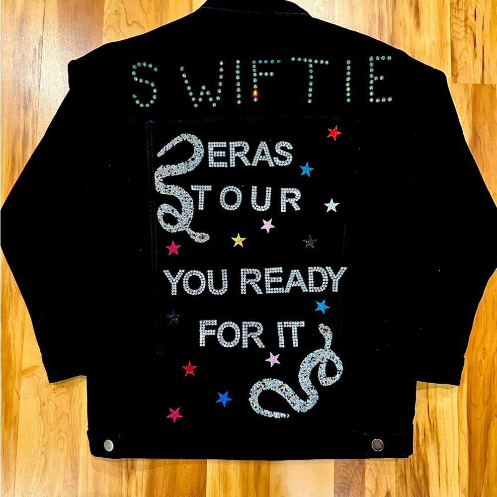 Black Jean jacket- Taylor Swift Eras tour Jacket